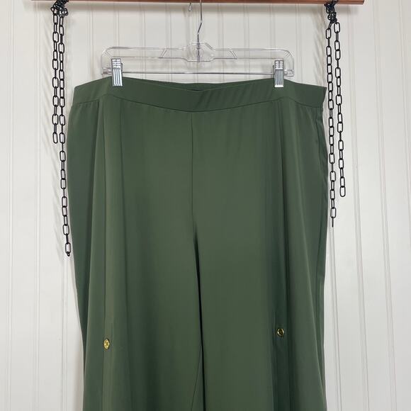 NWT AmberNoon II by Dr. Erum Ilyas SunKnit UPF 50 Wide-Leg Pants with Slit XL - Picture 3 of 9